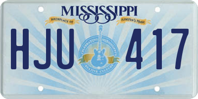 MS license plate HJU417