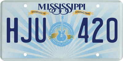 MS license plate HJU420