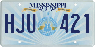 MS license plate HJU421