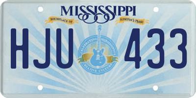 MS license plate HJU433