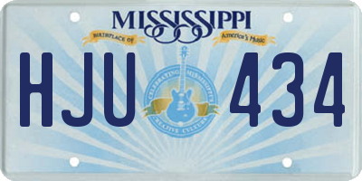 MS license plate HJU434
