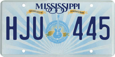 MS license plate HJU445