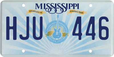 MS license plate HJU446