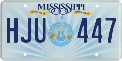 MS license plate HJU447