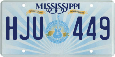 MS license plate HJU449