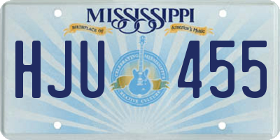 MS license plate HJU455