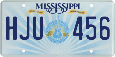 MS license plate HJU456