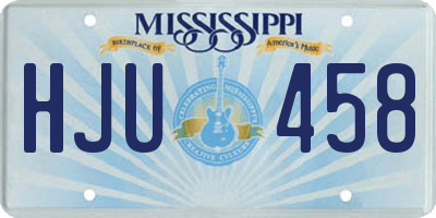 MS license plate HJU458