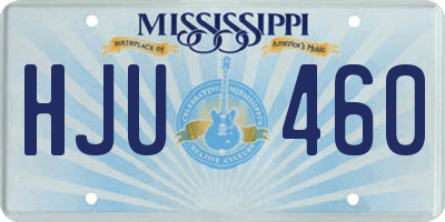MS license plate HJU460