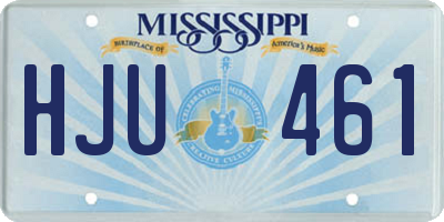 MS license plate HJU461