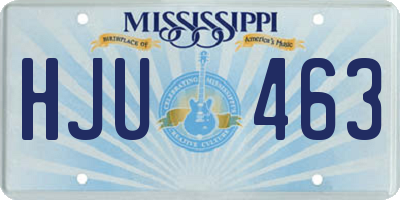 MS license plate HJU463