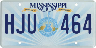 MS license plate HJU464