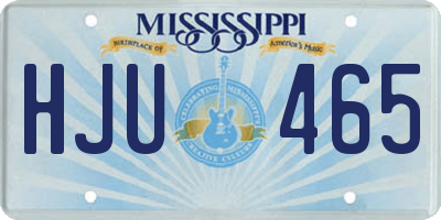 MS license plate HJU465