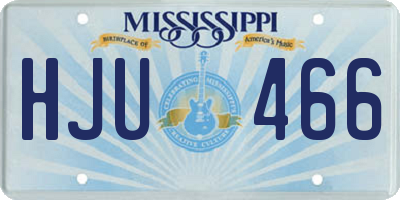 MS license plate HJU466