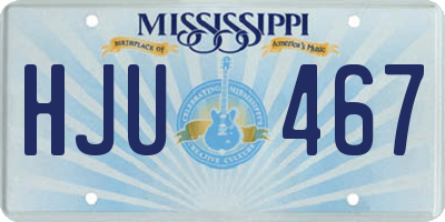 MS license plate HJU467