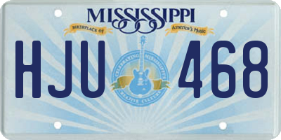 MS license plate HJU468