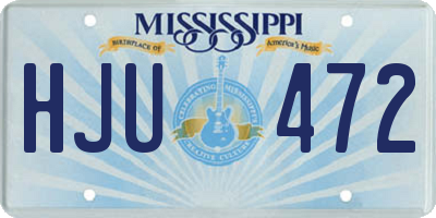 MS license plate HJU472