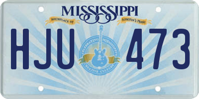 MS license plate HJU473
