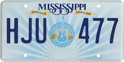 MS license plate HJU477