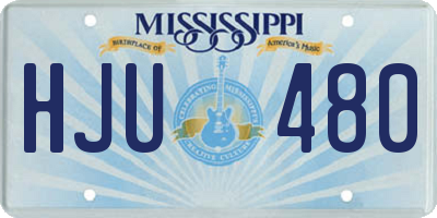MS license plate HJU480