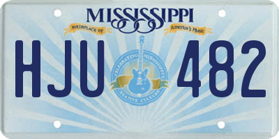 MS license plate HJU482