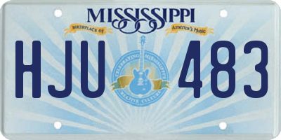 MS license plate HJU483