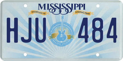 MS license plate HJU484