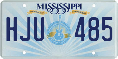 MS license plate HJU485