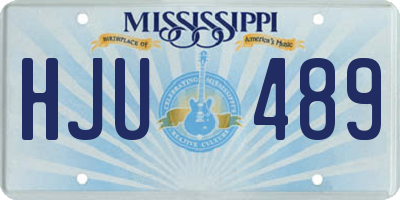 MS license plate HJU489