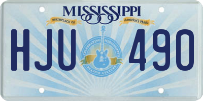MS license plate HJU490