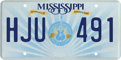 MS license plate HJU491