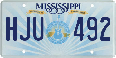 MS license plate HJU492