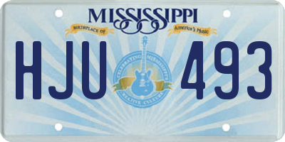 MS license plate HJU493