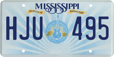 MS license plate HJU495