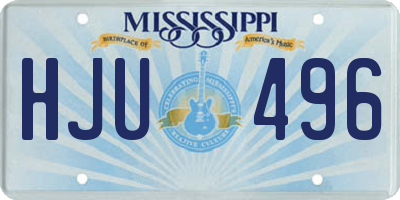 MS license plate HJU496