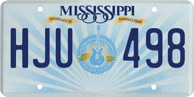 MS license plate HJU498