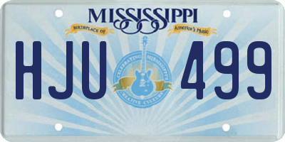MS license plate HJU499