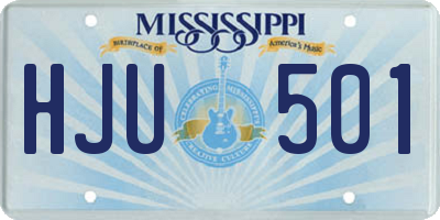 MS license plate HJU501