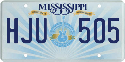 MS license plate HJU505