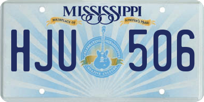MS license plate HJU506