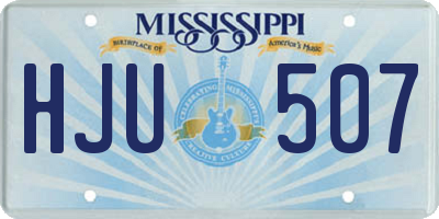 MS license plate HJU507