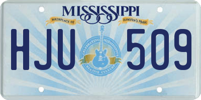 MS license plate HJU509