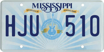 MS license plate HJU510