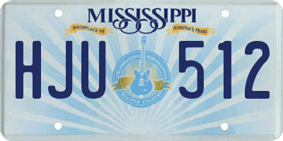 MS license plate HJU512