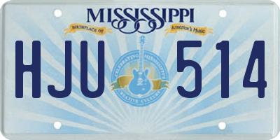 MS license plate HJU514