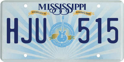 MS license plate HJU515