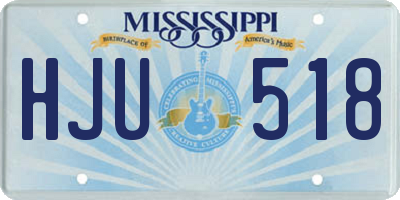 MS license plate HJU518