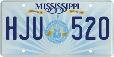MS license plate HJU520