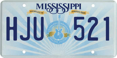 MS license plate HJU521