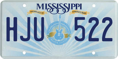 MS license plate HJU522